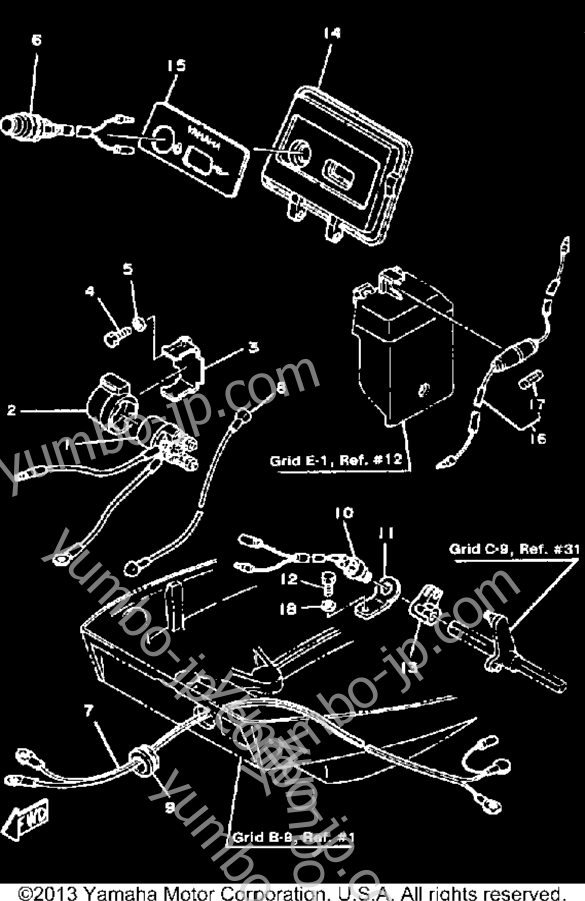 Electric Parts(Ft9 - 9E) для лодочных моторов YAMAHA FT9.9XK 1985 г.