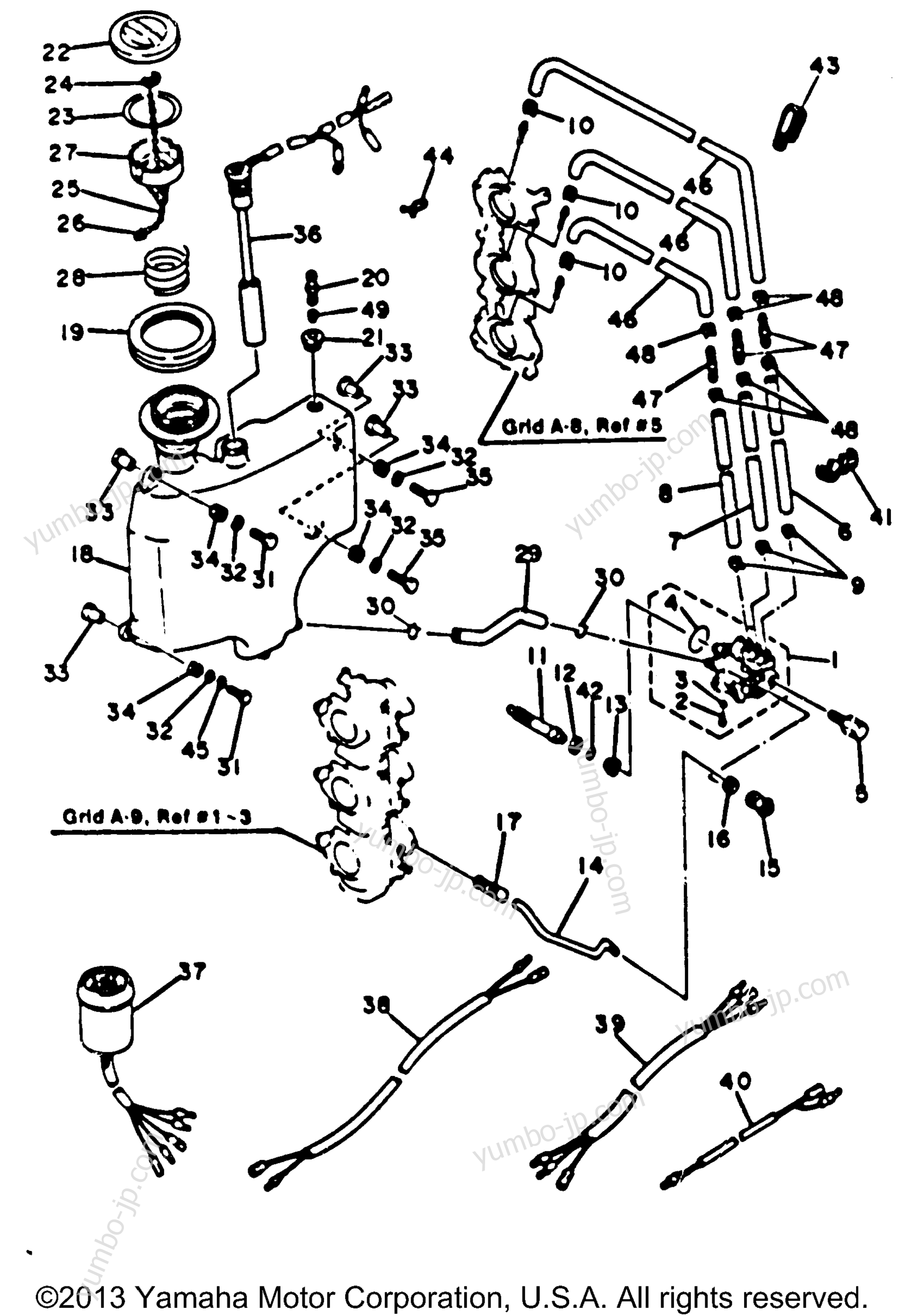 Масляный насос для лодочных моторов YAMAHA 70ETLK 1985 г.