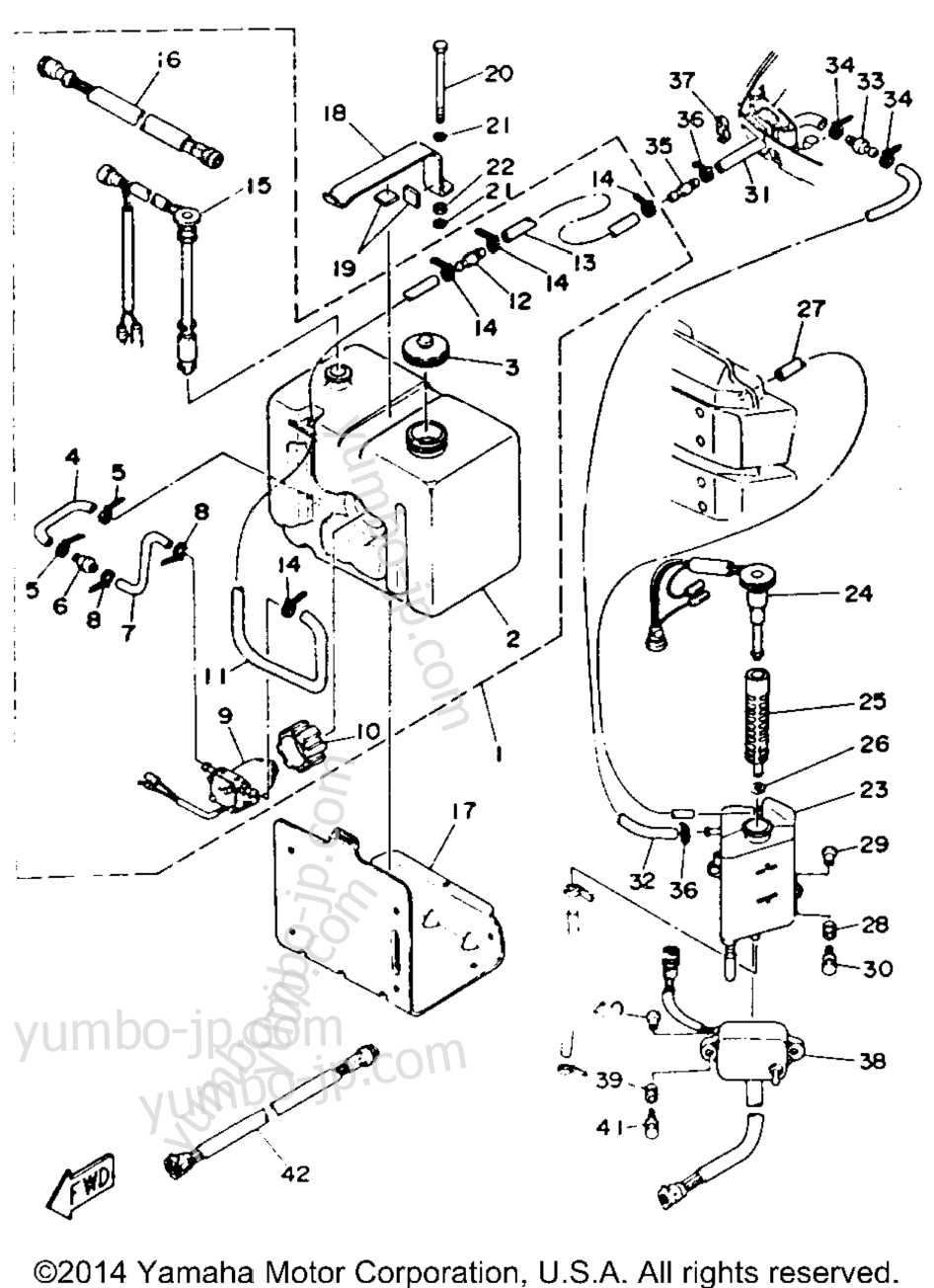 OIL TANK для лодочных моторов YAMAHA P115TLRR 1993 г.