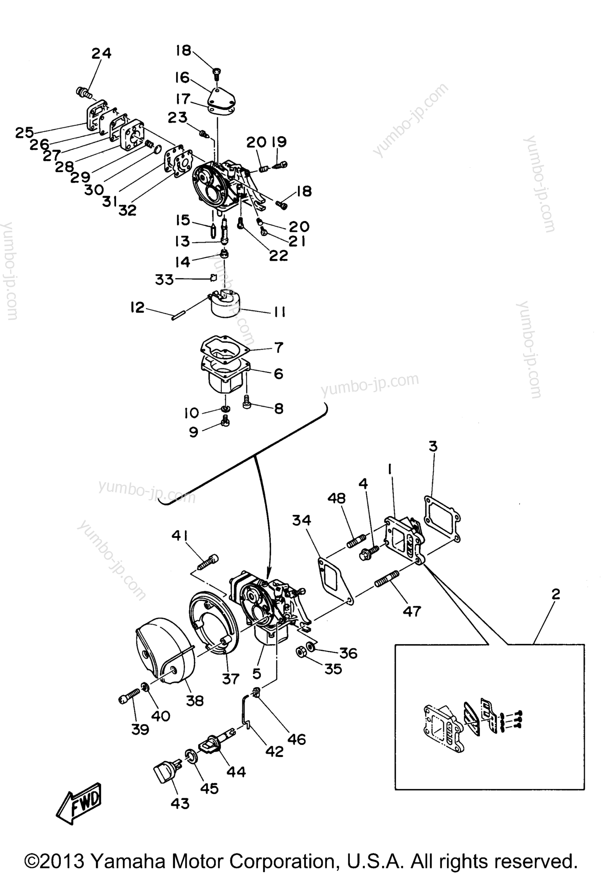 Intake для лодочных моторов YAMAHA 5MSHV 1997 г.