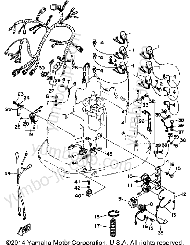 Electric Parts 2 для лодочных моторов YAMAHA P150TLRP 1991 г.