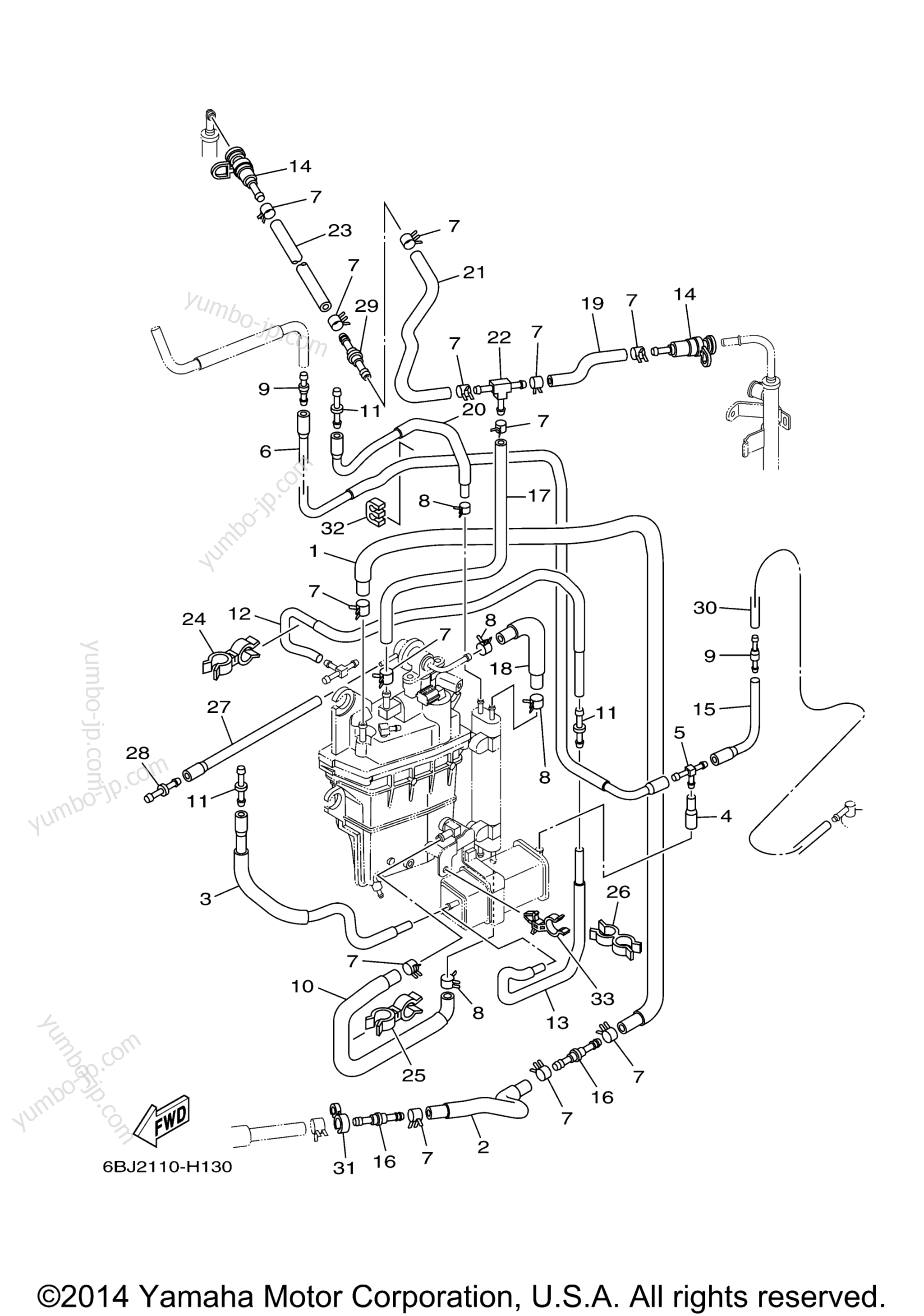 Fuel Injection Pump 2 для лодочных моторов YAMAHA F300TUR (0409) 2006 г.