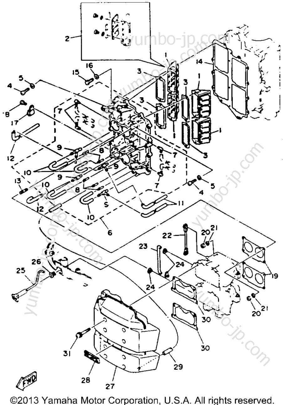 Intake для лодочных моторов YAMAHA 130TLRR 1993 г.