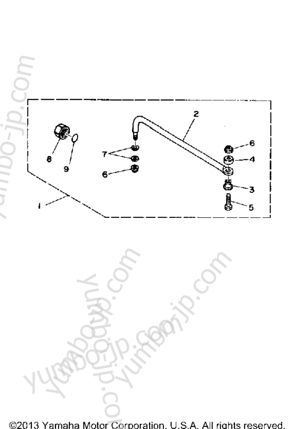 Steering Guide Attachment для лодочных моторов YAMAHA 150ETLG-JD (200ETLG) 1988 г.