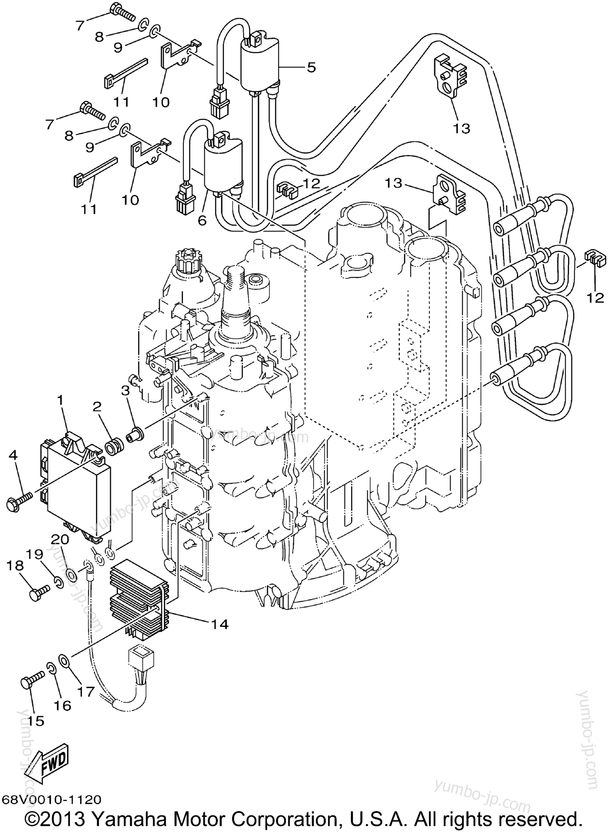 Electrical 1 для лодочных моторов YAMAHA F115TLRA 2002 г.