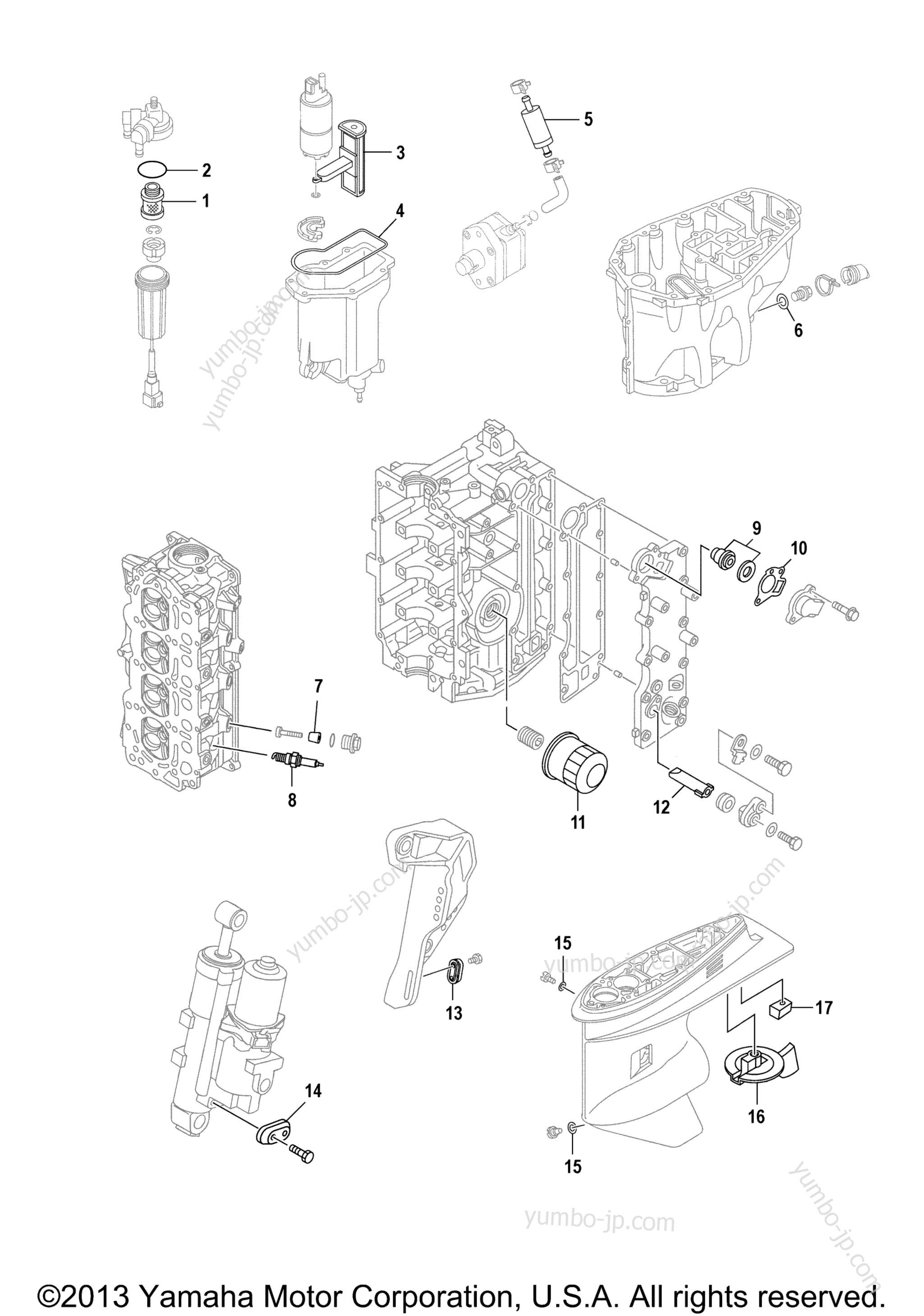 Scheduled Service Parts for outboards YAMAHA F60LA_0112 (0112) 2006 year