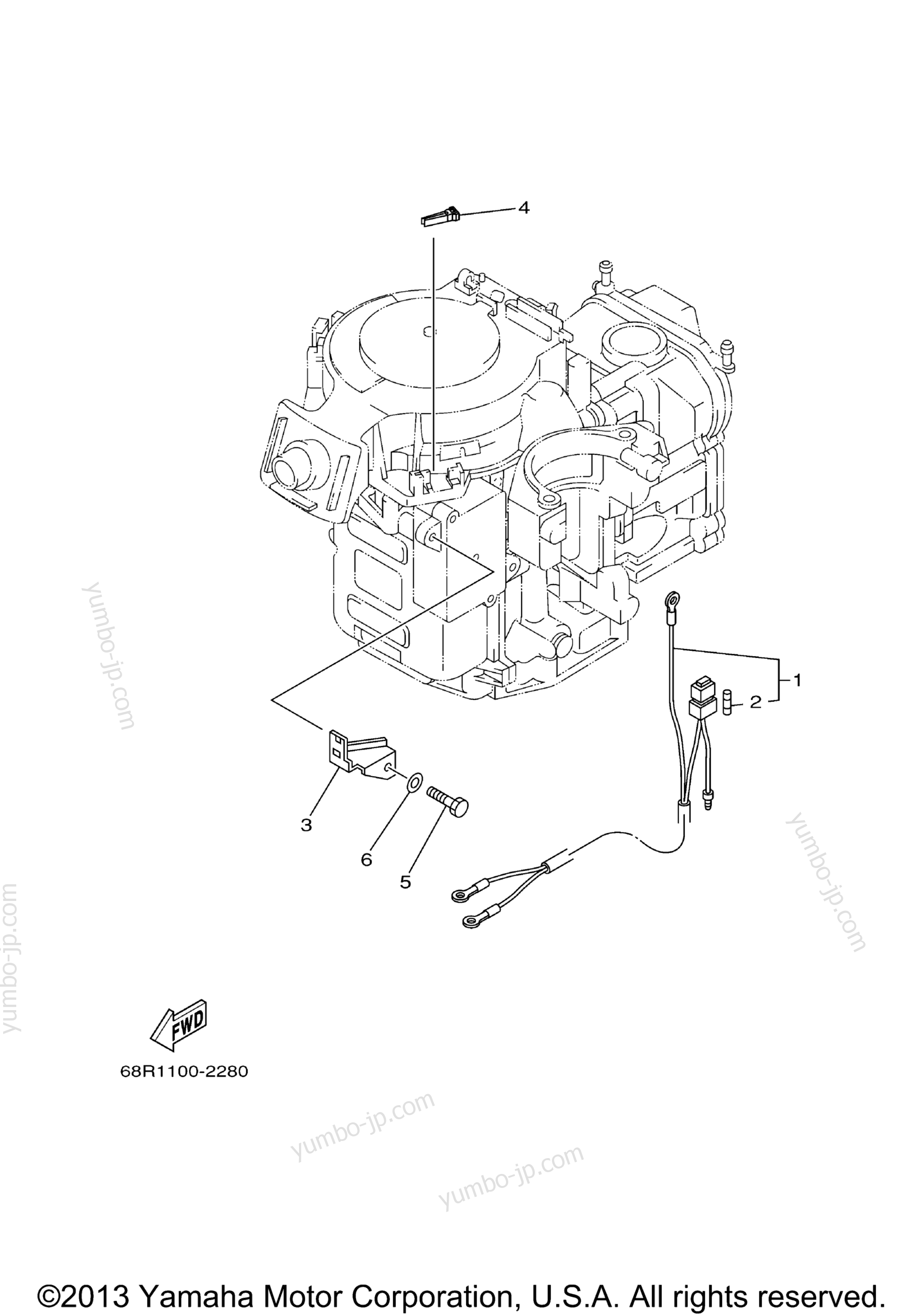 Optional Parts 2 для лодочных моторов YAMAHA F6MLHD 2005 г.