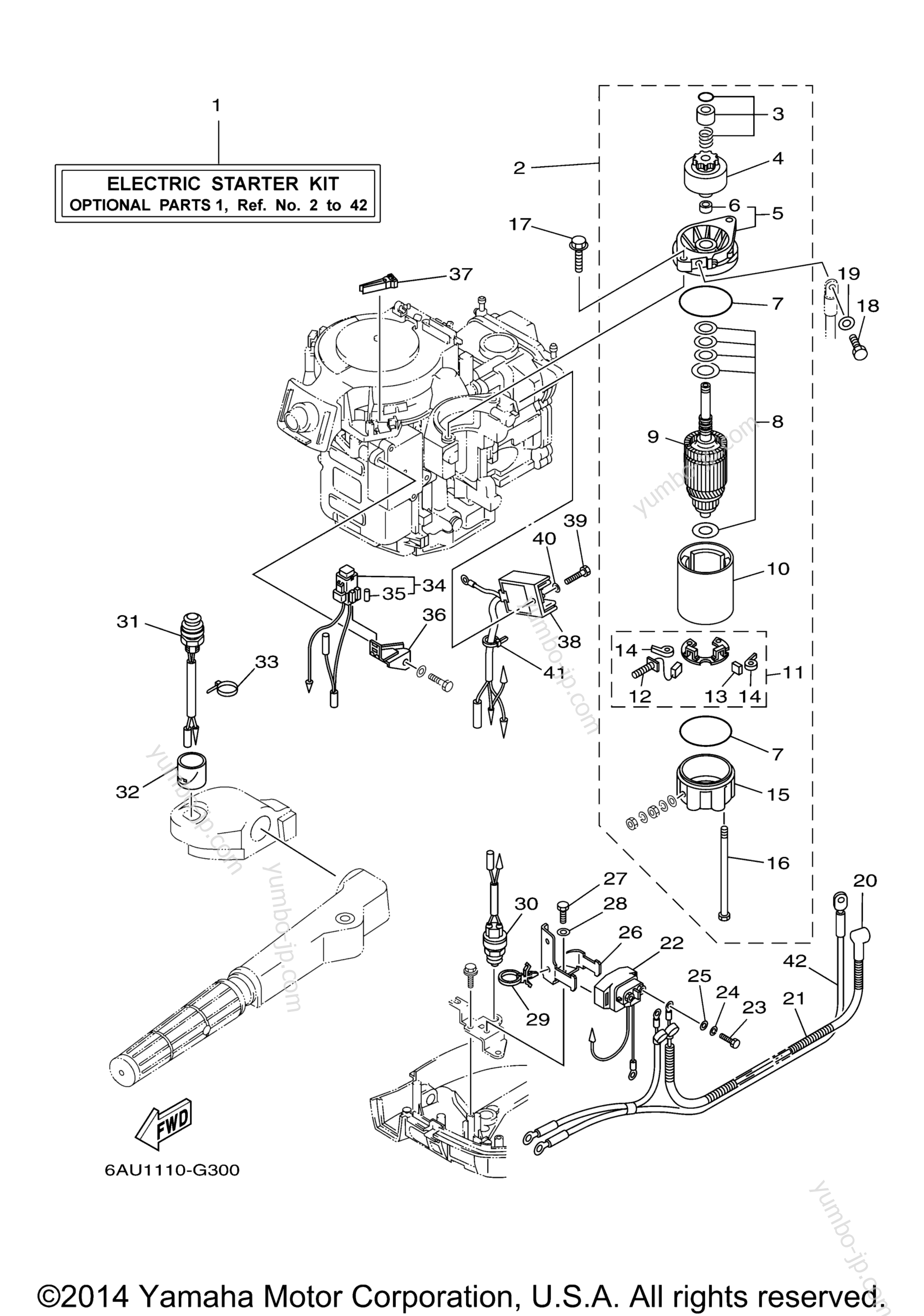 Optional Parts 1 для лодочных моторов YAMAHA F9.9FMSH (0409) 2006 г.