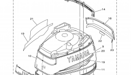 Top Cowling для лодочного мотора YAMAHA 115TXRY2000 г. 