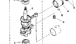 Crank Piston для лодочного мотора YAMAHA 6MLHR1993 г. 