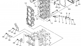 Cylinder Crankcase 2 для лодочного мотора YAMAHA T50TLR (0405) 6C2-1001851~1004628 F60TLR 6C6-1002114~10050822006 г. 