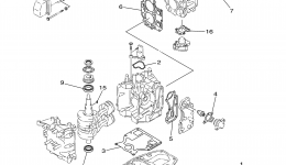 Repair Kit 1 для лодочного мотора YAMAHA T9.9ELH2K (0406) 66RK-1001153~10024722006 г. 