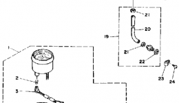 Optional Parts Gauges & Component Parts 1 для лодочного мотора YAMAHA 50ETMLD1990 г. 
