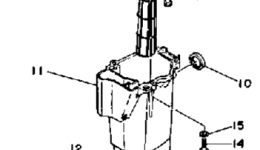 Upper Casing для лодочного мотора YAMAHA 50ELJ-JD1986 г. 