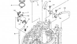 Intake 2 for лодочного мотора YAMAHA F350TUR (0407) 6AW-1000001~ LF350TXR_TUR 6AX-1000001~2006 year 