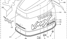 Top Cowling для лодочного мотора YAMAHA VX150TLRA2002 г. 