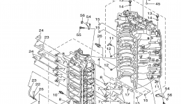 Cylinder Crankcase 1 для лодочного мотора YAMAHA Z300TXR (0406) 6D0-1003785~1003809 LZ300TXR 6D1-1001809~10018142006 г. 
