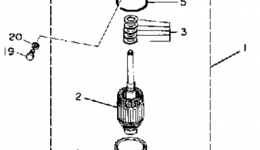 Electric Motor для лодочного мотора YAMAHA 200ETLF-JD (200ETLF)1989 г. 