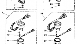 Optional Parts Gauges & Component Parts 2 для лодочного мотора YAMAHA 50ETMLD1990 г. 