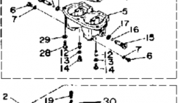 Карбюратор для лодочного мотора YAMAHA 150ETLG-JD (150ETXG)1988 г. 
