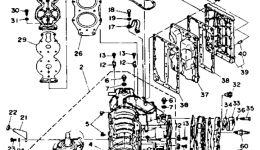 Cylinder Crankcase для лодочного мотора YAMAHA C115TLRP1991 г. 