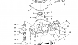 Cylinder Crankcase 2 для лодочного мотора YAMAHA F4SMHA_031 (0312)2006 г. 