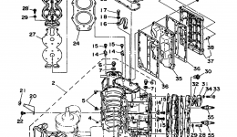 Cylinder Crankcase 1 для лодочного мотора YAMAHA L130TXRS1994 г. 