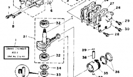 Cylinder Crankcase для лодочного мотора YAMAHA 4MLHR1993 г. 