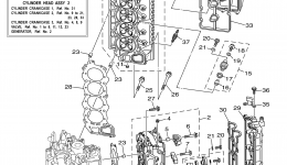 Cylinder Crankcase 2 for лодочного мотора YAMAHA F350TUR (0407) 6AW-1000001~ LF350TXR_TUR 6AX-1000001~2006 year 