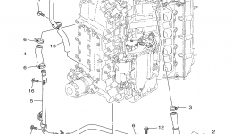 Cylinder Crankcase 4 для лодочного мотора YAMAHA F350UCC (0116)2006 г. 