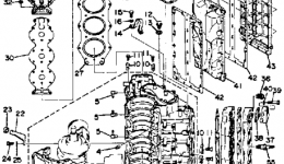 Crankcase Cylinder для лодочного мотора YAMAHA 175ETLN1984 г. 