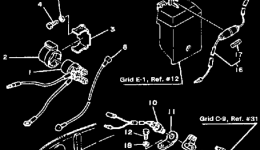 Electric Parts(Ft9 - 9E) для лодочного мотора YAMAHA FT9.9EXK1985 г. 