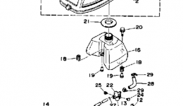 Cowling Fuel для лодочного мотора YAMAHA 3SD1990 г. 
