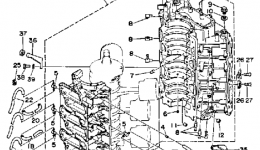 Cylinder Crankcase 1 for лодочного мотора YAMAHA 225TXRQ1992 year 
