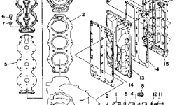 Cylinder Crankcase 2 для лодочного мотора YAMAHA P200TLRQ1992 г. 