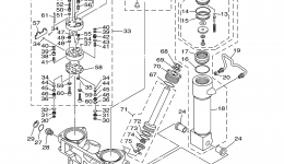 Power Trim Tilt Assy 1 для лодочного мотора YAMAHA F250TXR (0406) 6P2-1011652~1021903 LF250TXR_TUR 6P3-1005453~100952006 г. 
