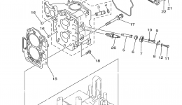 Cylinder Crankcase 2 для лодочного мотора YAMAHA T25TLR (0406)2006 г. 