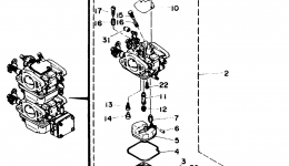 Карбюратор для лодочного мотора YAMAHA 25MLHR1993 г. 