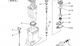 Repair Kit 2 for лодочного мотора YAMAHA VZ250FTLR (0407) 6P5-1003473~ VZ225HTLR 60Y-1005852~_VZ250FTLR 60X-2006 year 
