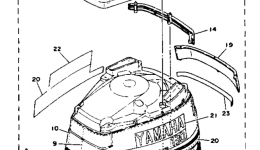 Top Cowling для лодочного мотора YAMAHA L130TXRP1991 г. 