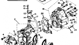Crankcase Cylinder для лодочного мотора YAMAHA F9.9LJ1986 г. 