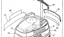 Top Cowling для лодочного мотора YAMAHA P115TLRR1993 г. 