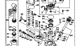 Power Trim Tilt Assembly для лодочного мотора YAMAHA C60TLRW1998 г. 