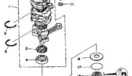 Crankshaft - Piston для лодочного мотора YAMAHA 50TLHP1991 г. 