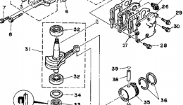 Cylinder Crankcase для лодочного мотора YAMAHA 4MLHT1995 г. 
