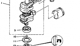 Crank Piston для лодочного мотора YAMAHA 25ELN1984 г. 