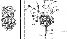 Карбюратор для лодочного мотора YAMAHA C40PLRT1995 г. 
