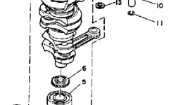 Коленвал и поршневая группа для лодочного мотора YAMAHA P60TLHQ1992 г. 