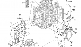 Intake 1 для лодочного мотора YAMAHA LF250XA (0115)2006 г. 
