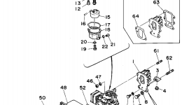 Intake для лодочного мотора YAMAHA 9.9MLHS1994 г. 